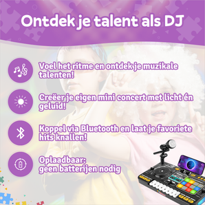 DJ Set for Kids with Bluetooth & Microphone - Rechargeable